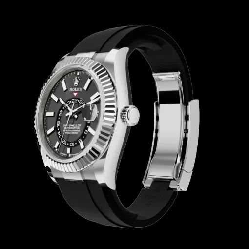 Rolex Sky-Dweller: Oyster, 42 mm, White gold, Bright black dial, m336239-0002