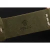 Rolex Yacht-Master Black Dial Green Bezel Rose Gold Case Green Leather Bracelet 1453862