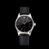 Swiss Rolex Cellini Date Black Dial Stainless Steel Case Black Leather Strap