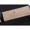 Swiss Rolex Cellini Date White Dial Stainless Steel Case Black Leather Strap
