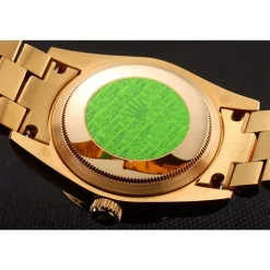 Swiss Rolex Day-Date Diamond Pave White Dial Gold Diamond Bracelet 1453958