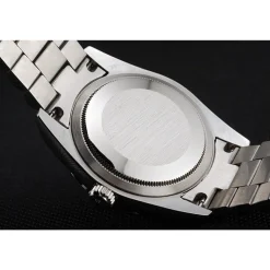 Swiss Rolex Day-Date Diamond Pave Dial And Bezel And Stainless Steel Bracelet