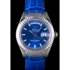 Swiss Rolex Day-Date Oyster Collection Blue Leather Band 621490