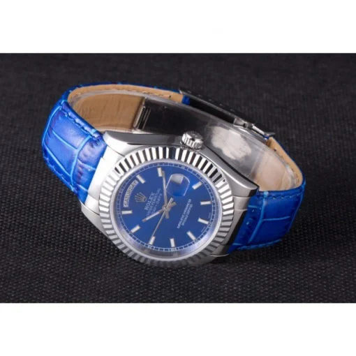 Swiss Rolex Day-Date Oyster Collection Blue Leather Band 621490