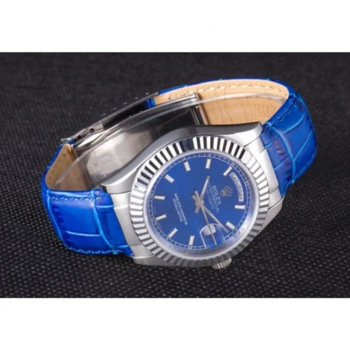 Swiss Rolex Day-Date Oyster Collection Blue Leather Band 621490