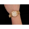 Swiss Rolex Day-Date Red Diamond Pave Dial Gold Diamond Bracelet 1453960