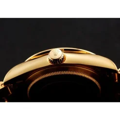 Swiss Rolex Day-Date Red Diamond Pave Dial Gold Diamond Bracelet 1453960