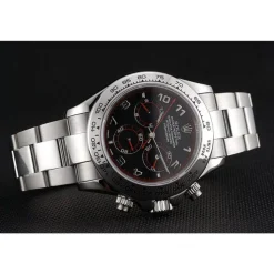 Swiss Rolex Daytona Stainless Steel Bracelet Black Dial 80296