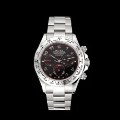 Swiss Rolex Daytona Stainless Steel Bracelet Black Dial 80296
