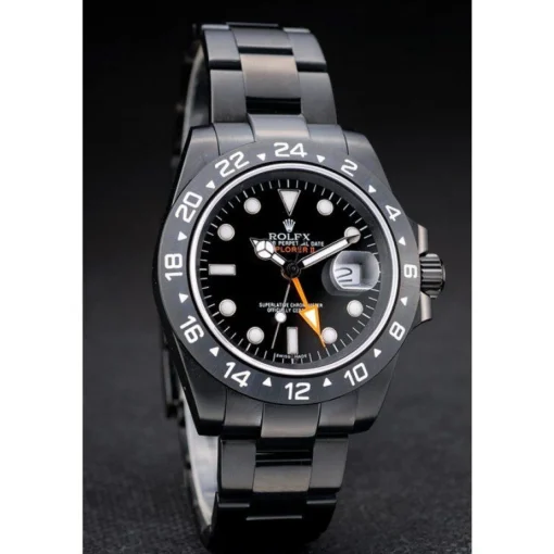 Swiss Rolex Explorer Black Ceramic Bezel Black Dial Watch 98239