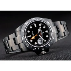 Swiss Rolex Explorer Black Ceramic Bezel Black Dial Watch 98239