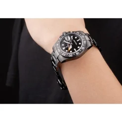 Swiss Rolex Explorer Black Ceramic Bezel Black Dial Watch 98239