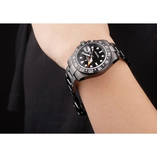 Swiss Rolex Explorer Black Ceramic Bezel Black Dial Watch 98239