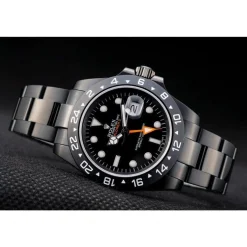 Swiss Rolex Explorer Black Ceramic Bezel Black Dial Watch 98239