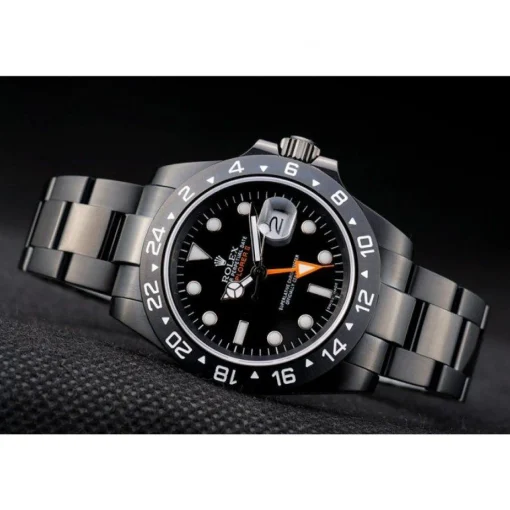 Swiss Rolex Explorer Black Ceramic Bezel Black Dial Watch 98239