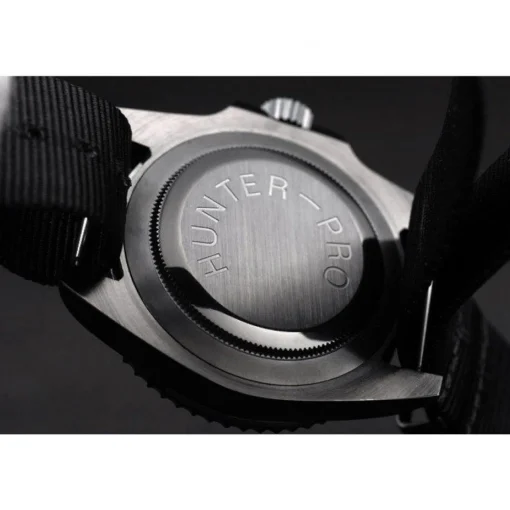 Swiss Rolex GMT Master II Pro-Hunter Black Fabric Strap Black Dial
