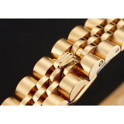 Swiss Rolex Lady-Datejust Champagne Dial Diamond Bezel Gold Jubilee Bracelet 1454096