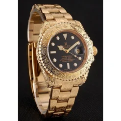 Swiss Rolex Submariner Skull Limited Edition Black Dial Gold Case And Bracelet 1454071