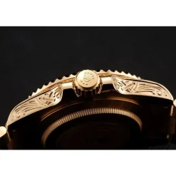 Swiss Rolex Submariner Skull Limited Edition Black Dial Gold Case And Bracelet 1454071