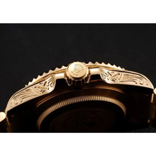 Swiss Rolex Submariner Skull Limited Edition Black Dial Gold Case And Bracelet 1454071