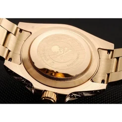 Swiss Rolex Submariner Skull Limited Edition Black Dial Gold Case And Bracelet 1454071