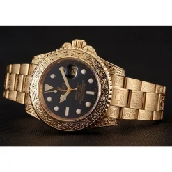 Swiss Rolex Submariner Skull Limited Edition Black Dial Gold Case And Bracelet 1454071